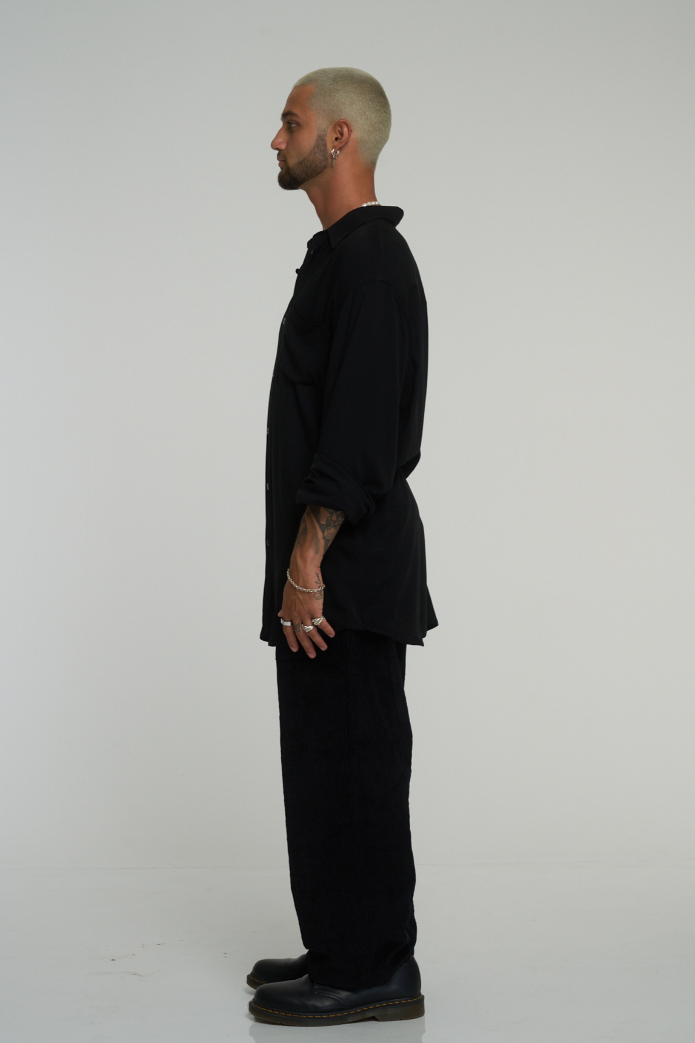 VERONA LONG SLEEVE SHIRT | BAMBOO | BLACK