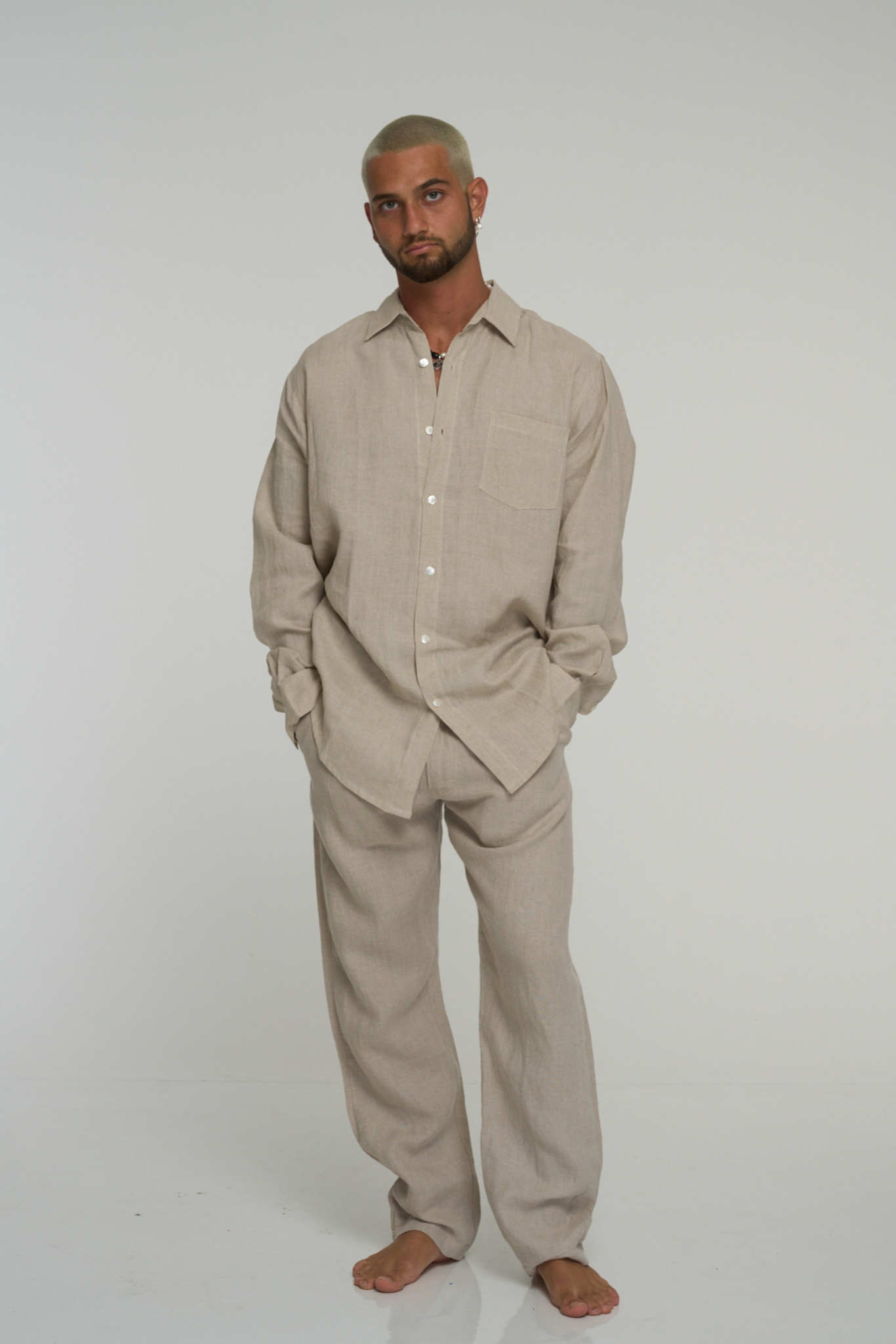 MORRISON LONG SLEEVE SHIRT | LINEN | NATURAL