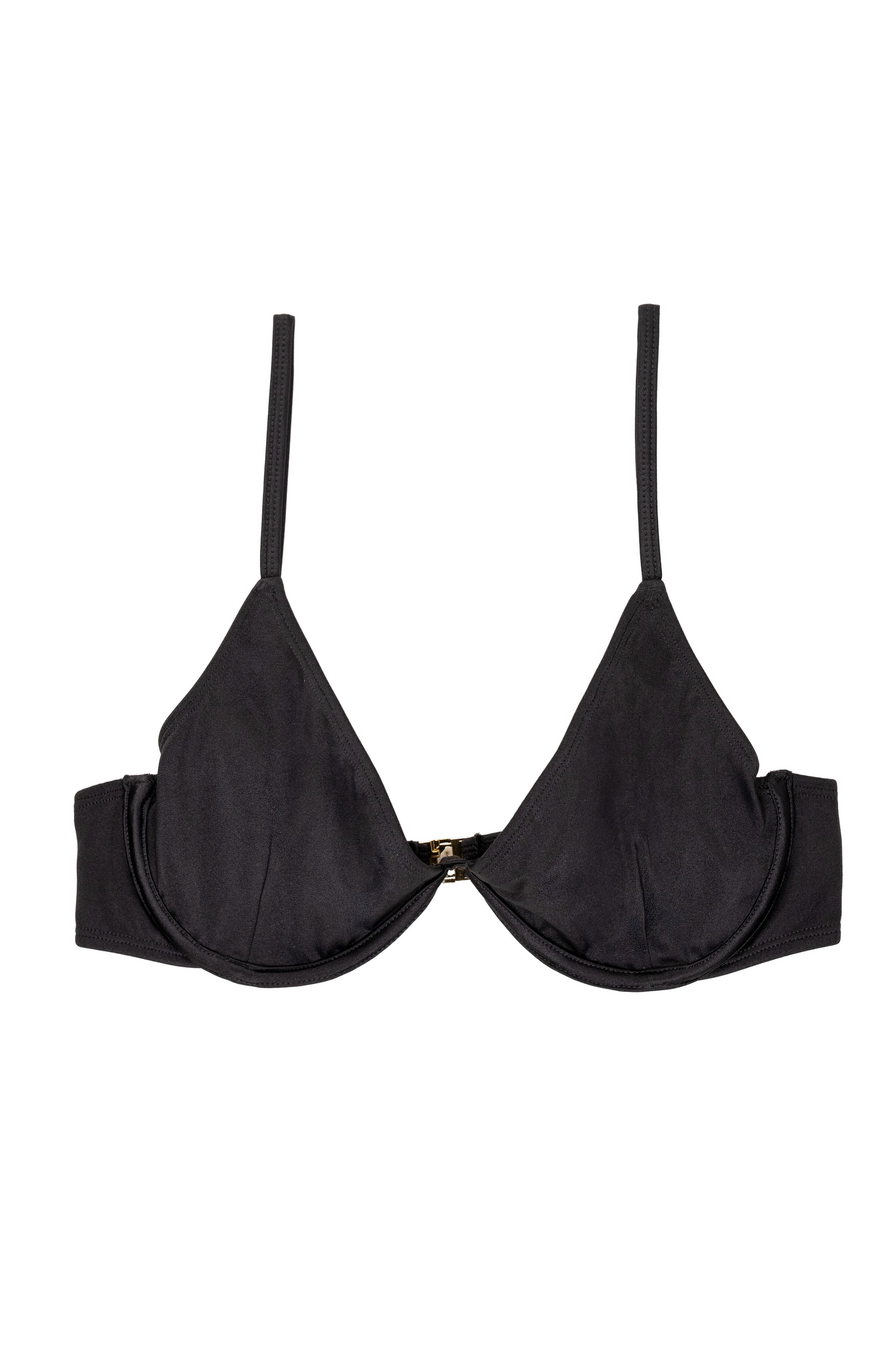 Buku Underwire Bra Cup Bikini Top - Metallic Charcoal