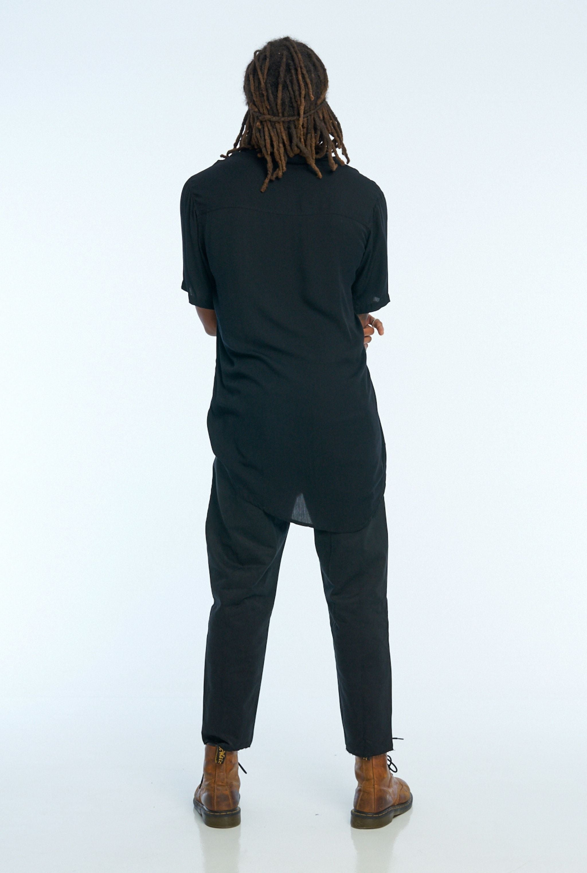 VERONA SHORT SLEEVE SHIRT | BAMBOO | BLACK