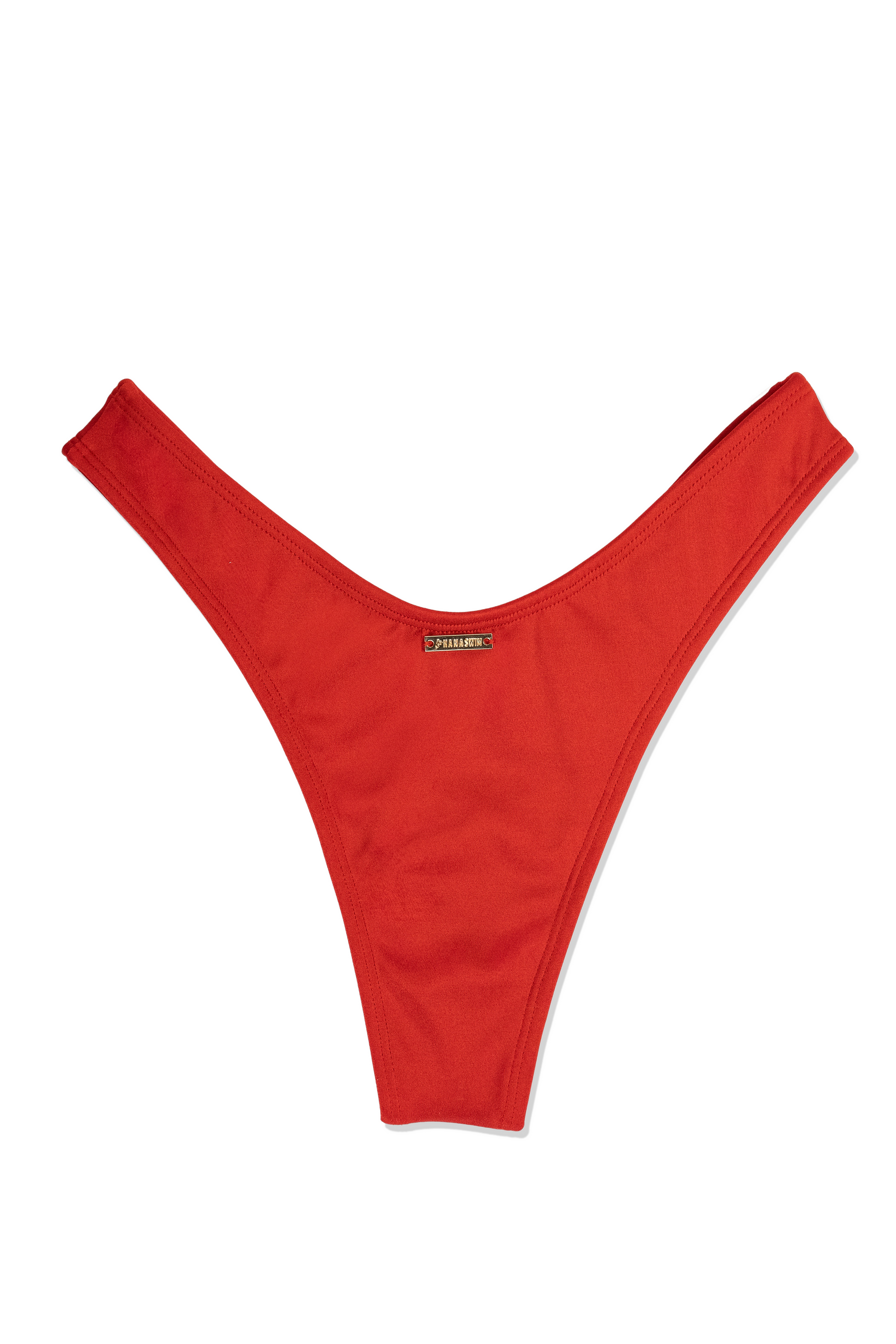 Buku High-Rise Bikini Bottom - Metallic Red